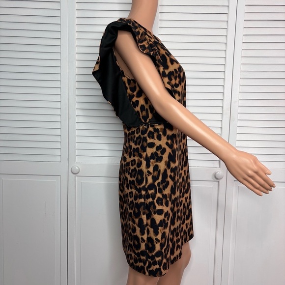 2/$50 LAUNDRY by Shelli Segal Leopard Print Flutter Sleeve Dress Size 6 - Picture 5 of 8